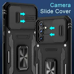 Cases For Samsung Galaxy S23 FE S24 Ultra S23 Ultra S22 Plus A15 A14 A54 A53 A34 Camera Slide Lens Protective Grade Rugged Cover