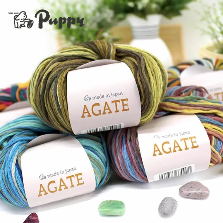 JAPAN PUPPY AGATE Agate Texture Cotton Yarn – Space Dyed