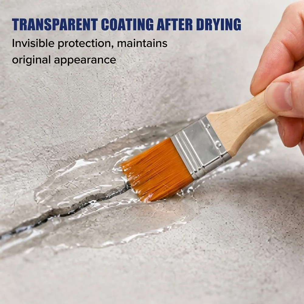 Invisible Surface Coating Paste with Brush for Tile Gaps Window Edges Wall Surface Care Transparent Repair Agent Home Use
