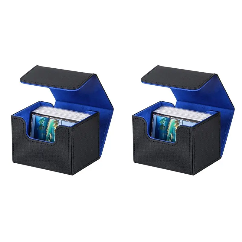 

СПЕЦИАЛЬНОЕ ПРЕДЛОЖЕНИЕ: 2x Коробка для коллекционных карт (на 100+ карт) с магнитной застежкой, для хранения игровых карт, черно-синяя