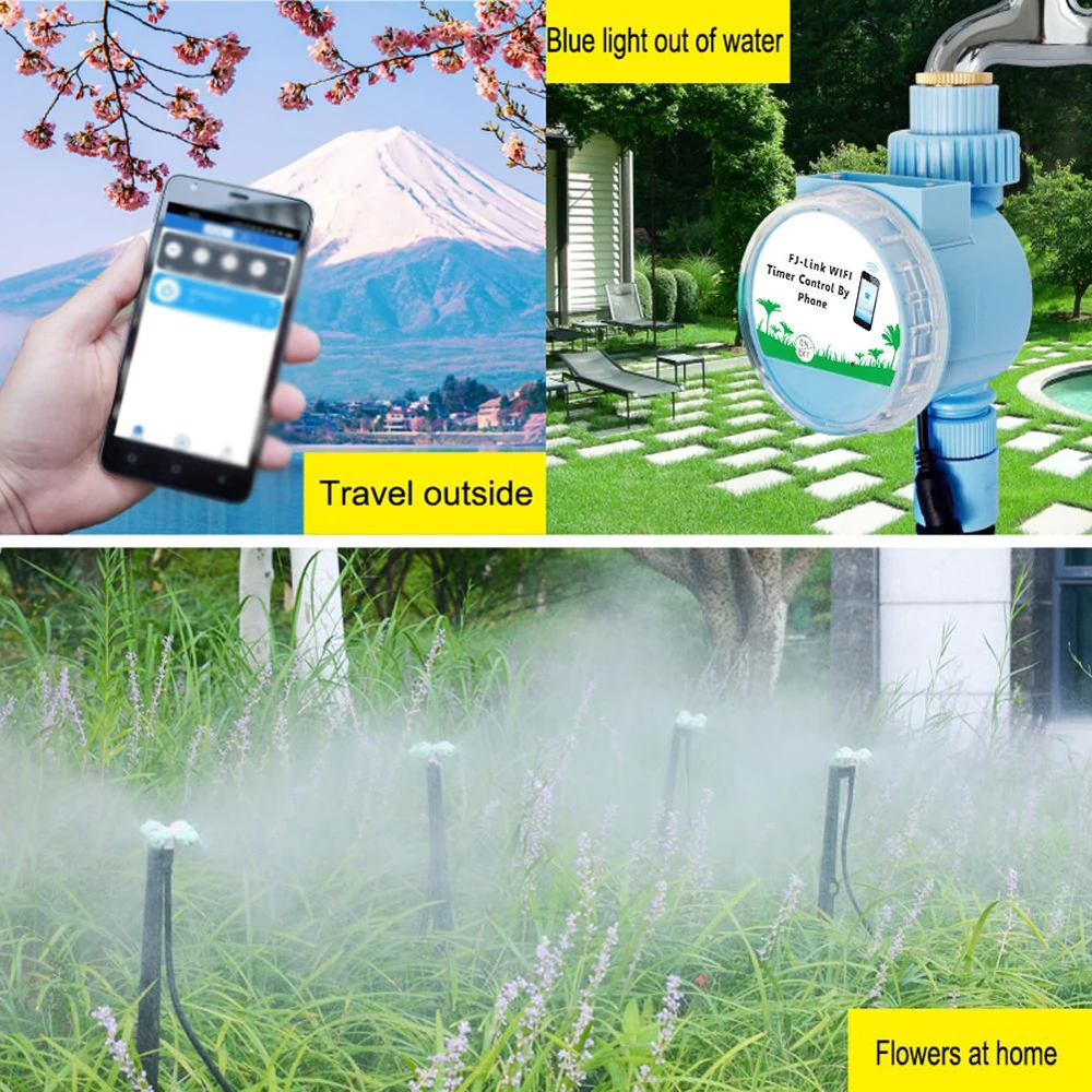 Tuya Smart WiFi Garden Automatic Irrigation System Drip Irrigation Faucet Lawn Watering Sprinkler Controller for Alexa Google