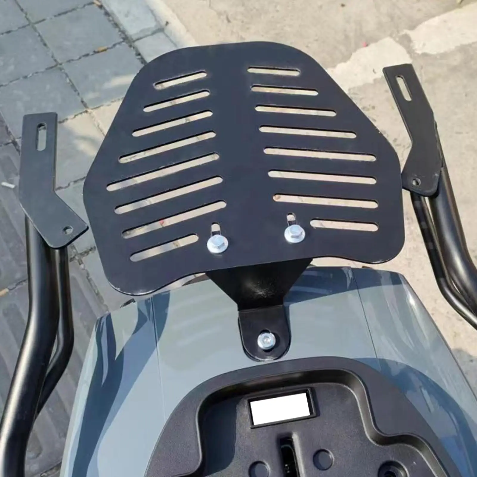 Portaequipajes trasero de fácil instalación, estante de carga de equipaje trasero de motocicleta, estante extendido, guardabarros trasero de motocicleta