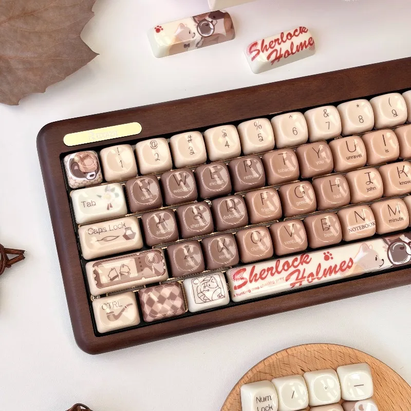 

Little Dog Detective Theme Keycaps Set Customized PBT Sublimation MOA Profile Keyboard Cap for Mechanical Keyboard Accessories