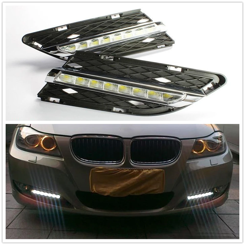 

LED Daytime Running Light For BMW 3 Series E90 2010-2012 DRL Front Bumper Air Intake Vent Cover Signal Indicator Day Fog Lamp