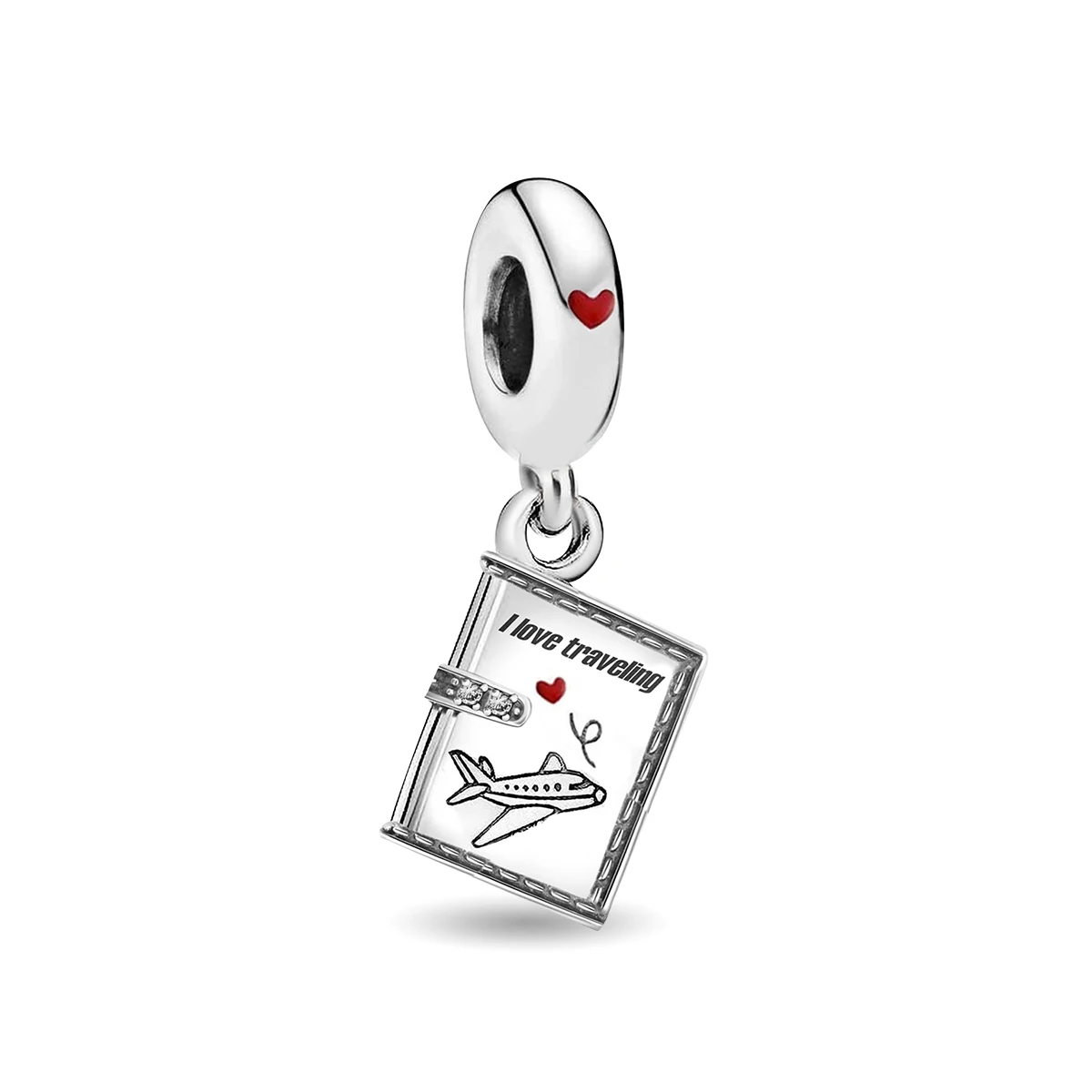 

925 Sterling Silver Fashion Suitcase Travel Charms Beads Fit Diy Bracelet Necklace Making Gift Of High Quality Fine Jewelry