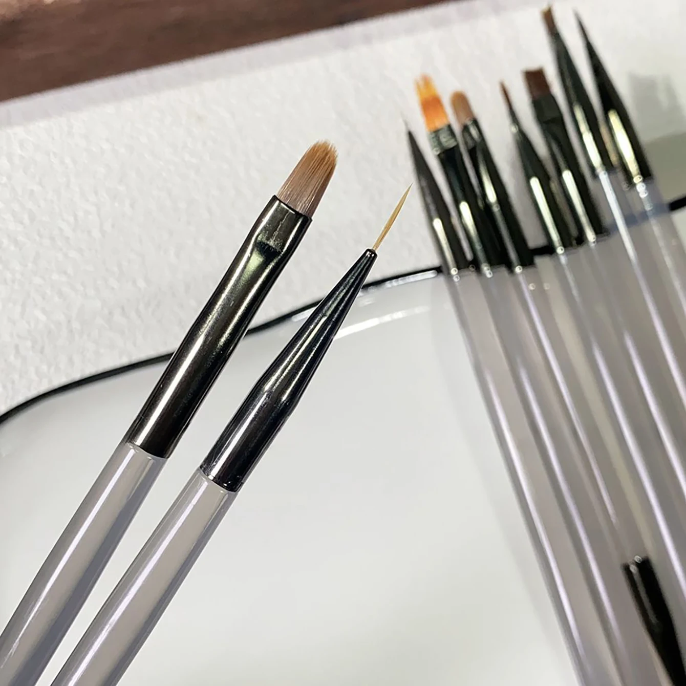 

9PCS UV Gel Nail Brush Liner DIY Painting Pen Manicure Acrylic Drawing Brush for Nail Art Design Nails Tip Display Painting Tool