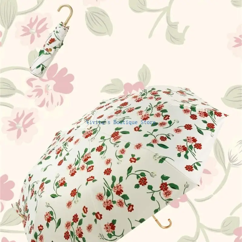 

Windproof Travel Umbrella for Rain Sun-Shade Folding Travel Umbrella 8 Ribs Girl M76D