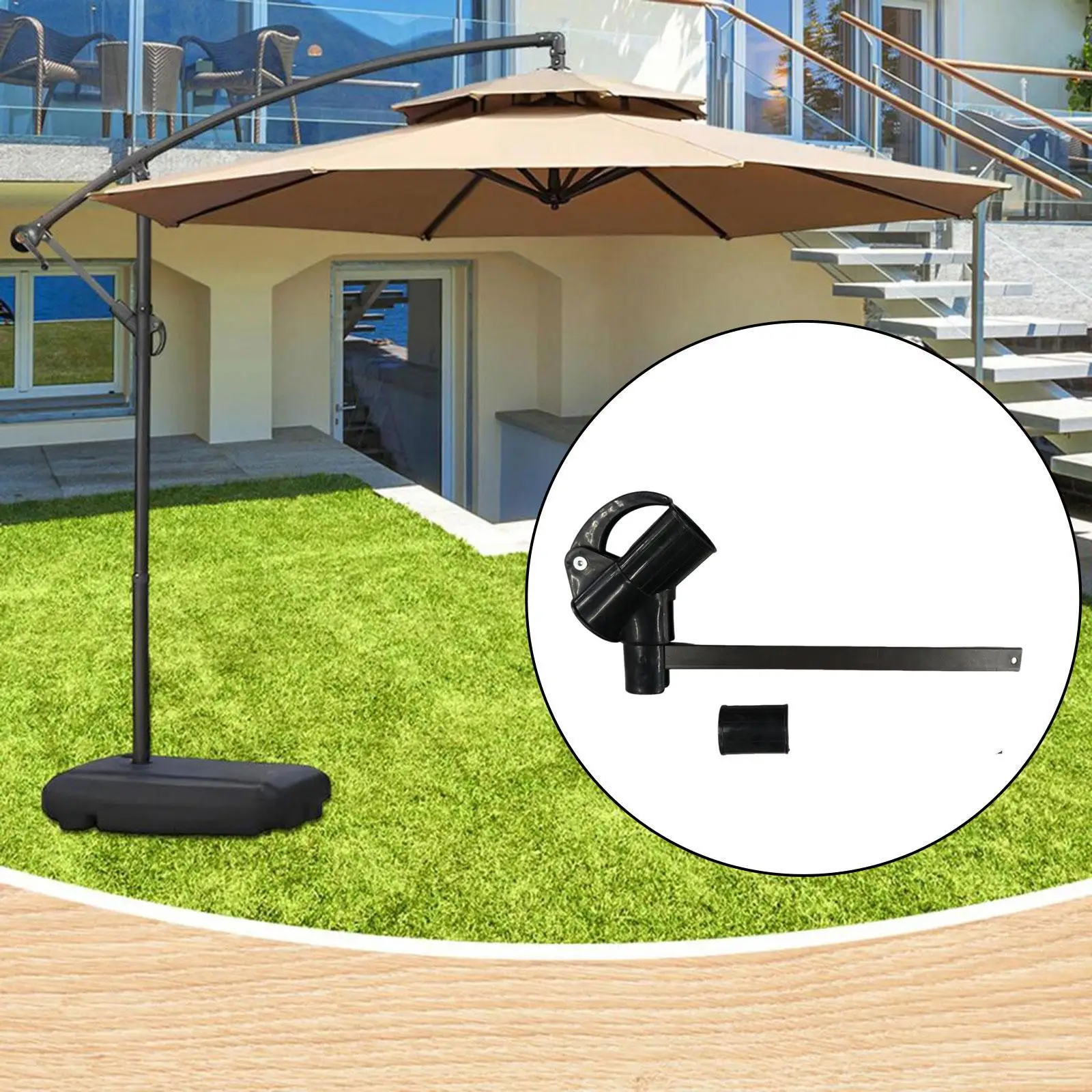 

Подъемная ручка для зонта для патио, аксессуары, боковой подвесной кронштейн для зонта, держатель для пляжа, открытого сада, двора, балкона