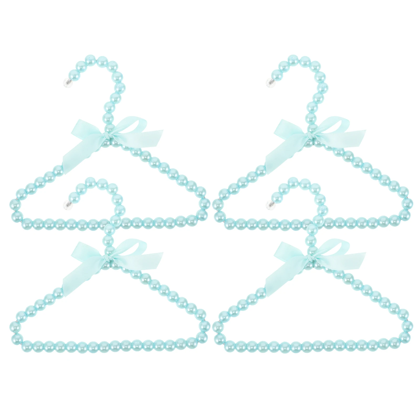 

4Pcs Mini Pearl Pet Clothes Hangers Elegant Small Dog Cat Clothing Organizer Rack Storage Display Organizer Pet Rack