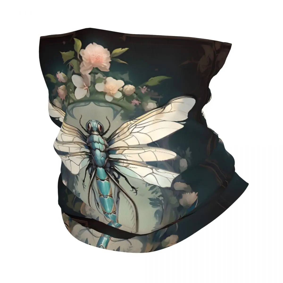 Dragonfly And Flowers Retro Headband Neck Thin Men Women Hiking Tube Scarf Face