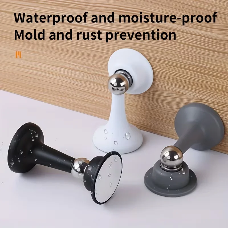 Premium No‑Drill Magnetic Door Stopper Windproof Silent Plastic Holder Black White Gray For Home Office Hardware Accessory