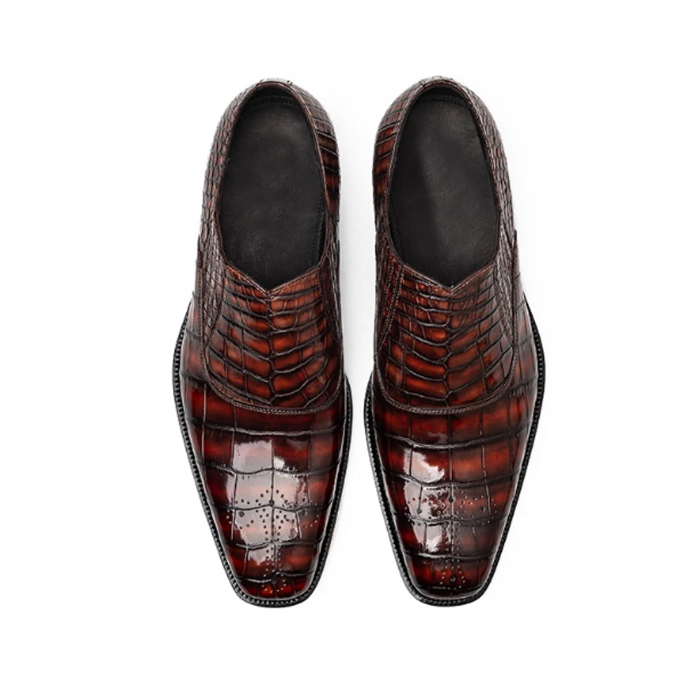 

Мужские формальные туфли KEXIMA, мужские туфли из крокодиловой кожи, цветная свадьба