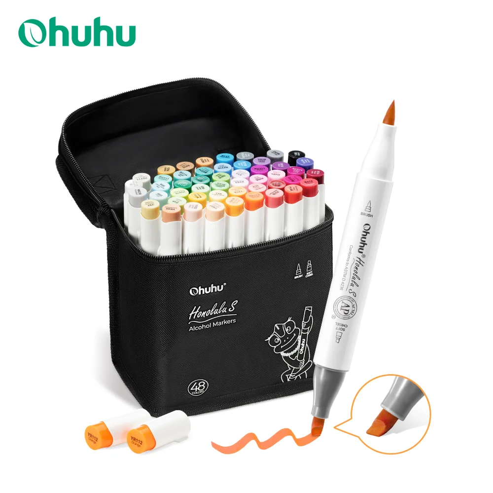 

Ohuhu Honolulu S Marker Pen Set Color Markers Alcohol Art Markers Refillable Dual Tips Sketching Coloring Drawing Art Supplies