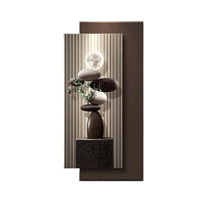 The Corridor Room Is Decorated With Light Luxury Murals Wall Light Led Light Home Decorations Wall Light Sconce Home Decor