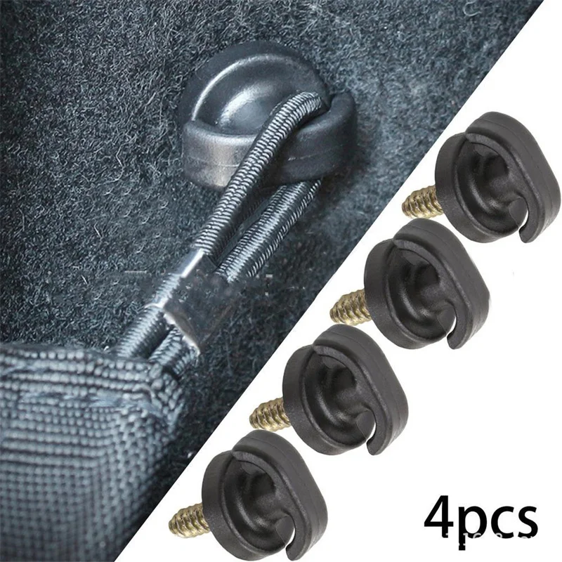 

4PC Car Flat Screw Hook Set Trunk Fasteners Hook Seat Mesh Bag Easy To Install Practical Modified Screws Interior Accessories