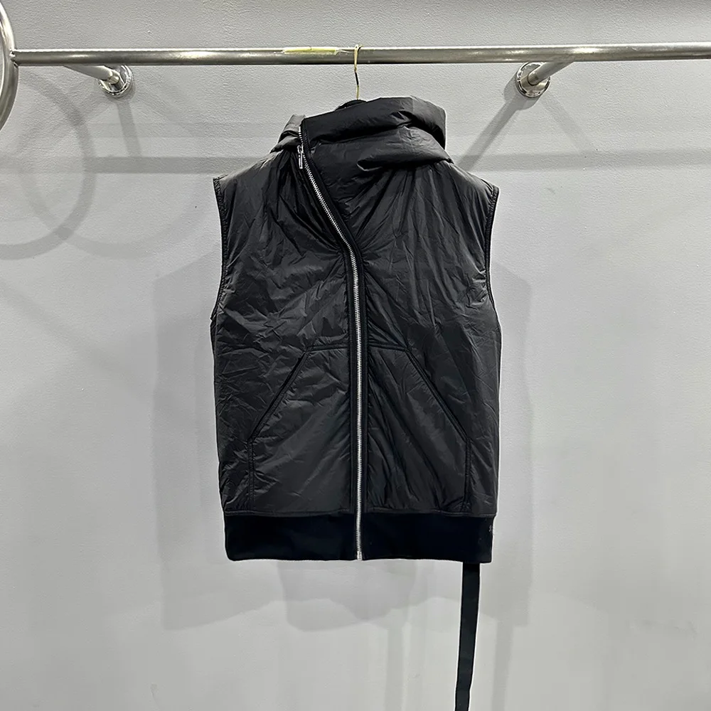

2024 Rick Men Casual Vest Wizarding Hat Sveless Diagonal Zipper Thin Coat Jacket Vest