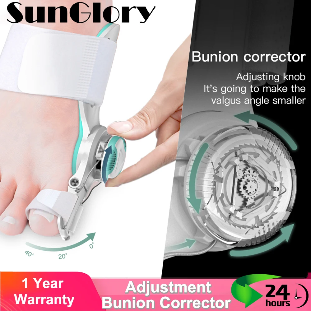 

Adjustable Bunion Splint Big Toe Straightener Corrector Knob Hallux Valgus Correction Orthopedic Supplies Pedicure Foot Care