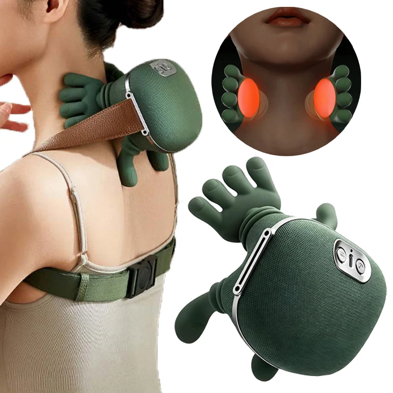 

3Speed Neck Massager Cervical Shoulder Massagers Pillow Shiatsu Kneading Muscle Trapezius Back Leg 40℃/45℃ Heat Therapy Massager