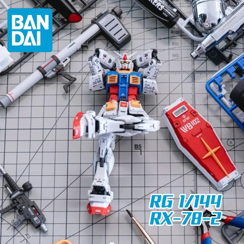 

【IN STOCK】Original BanDai RGU 1/144 RX-78-2 Ver.2.0 Framework Assembly Action Figure Doll Model Kit Figures Collection Toy Gift