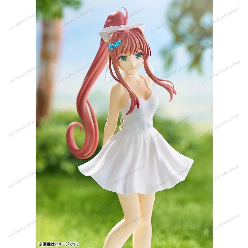 متوفر في المخزون الأصلي GSC POP UP PARADE Monika فستان أبيض Ver. متوفر ألعاب مجسمة لشخصيات الرسوم المتحركة