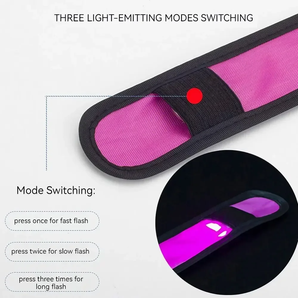 Fascia da braccio sportiva illuminata a LED Fasce di sicurezza illuminate per corsa notturna, jogging, allenamento fitness
