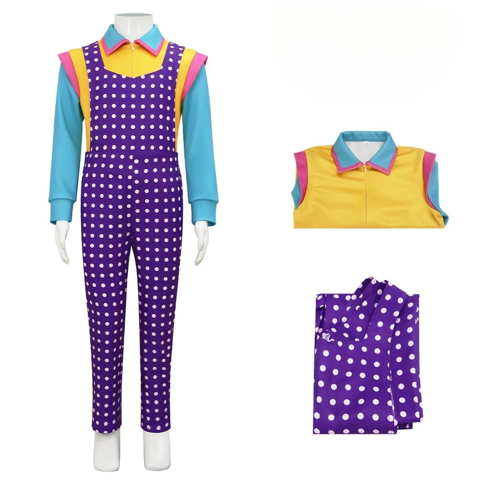 

Parent-child Outfit Holly Wheeler Polka Dot Overalls Cosplay Costume Set Halloween Costume Party Performance Clothing for Kids