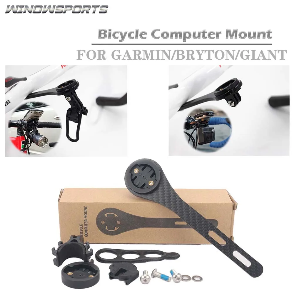 

NEW Bicycle Computer Mount Full Carbon 3K Road MTB handlebar Mount holder support for Cateye Bryton iGpsport Blackbird