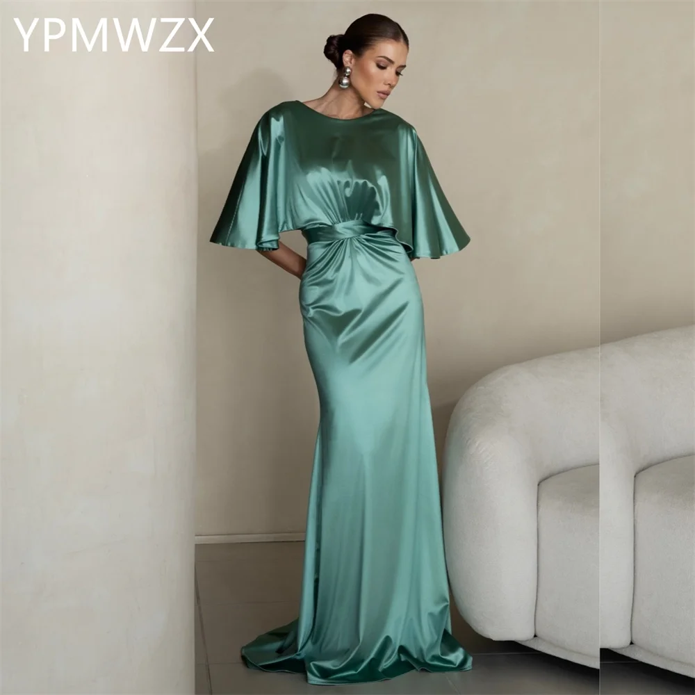 

Customized Evening Dress Formal Party Occasion Women YPMWZX Jewel Column Floor Length Skirts Vertically Bespoke Dresses