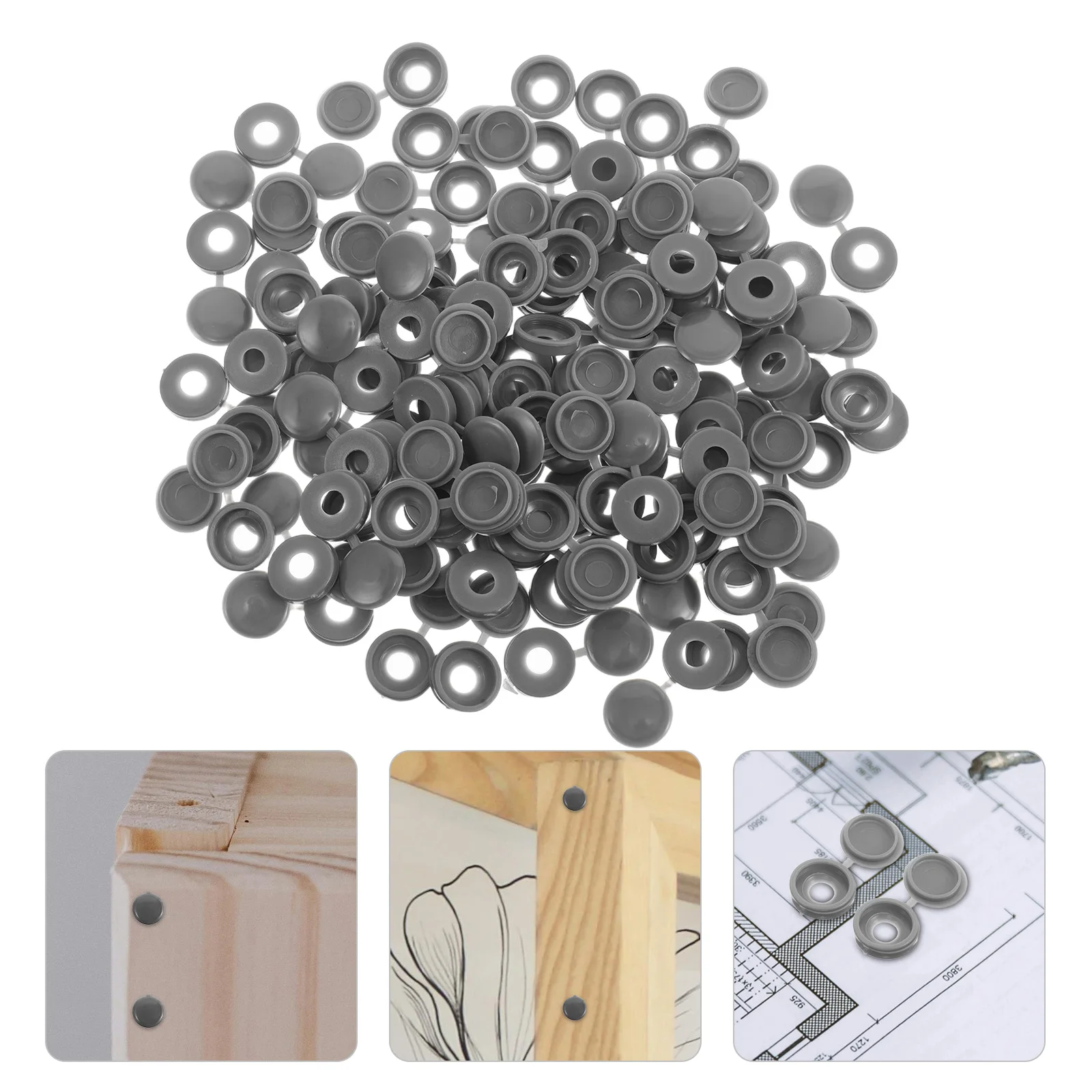 200 pezzi di copertura decorativa, tappi a vite incernierati, coperture per mobili, decorazione per lavatrice