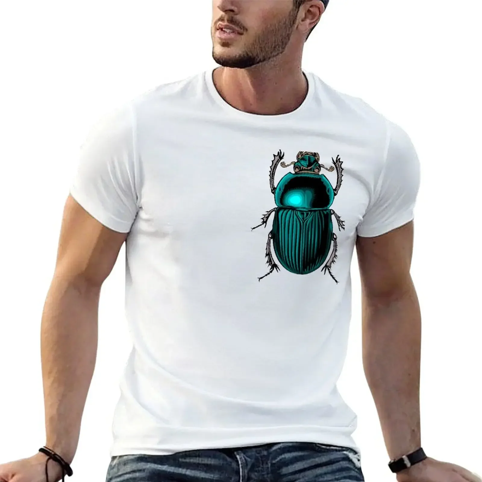 Blue rose beatle T-Shirt shirts graphic tees basketball graphic tees quick-drying Men's cotton t-shirt