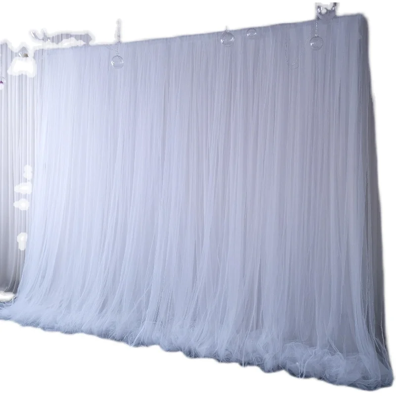 

Wedding background gauze stage gauze decoration with background cloth wedding mesh cloth birthday scene arrangement