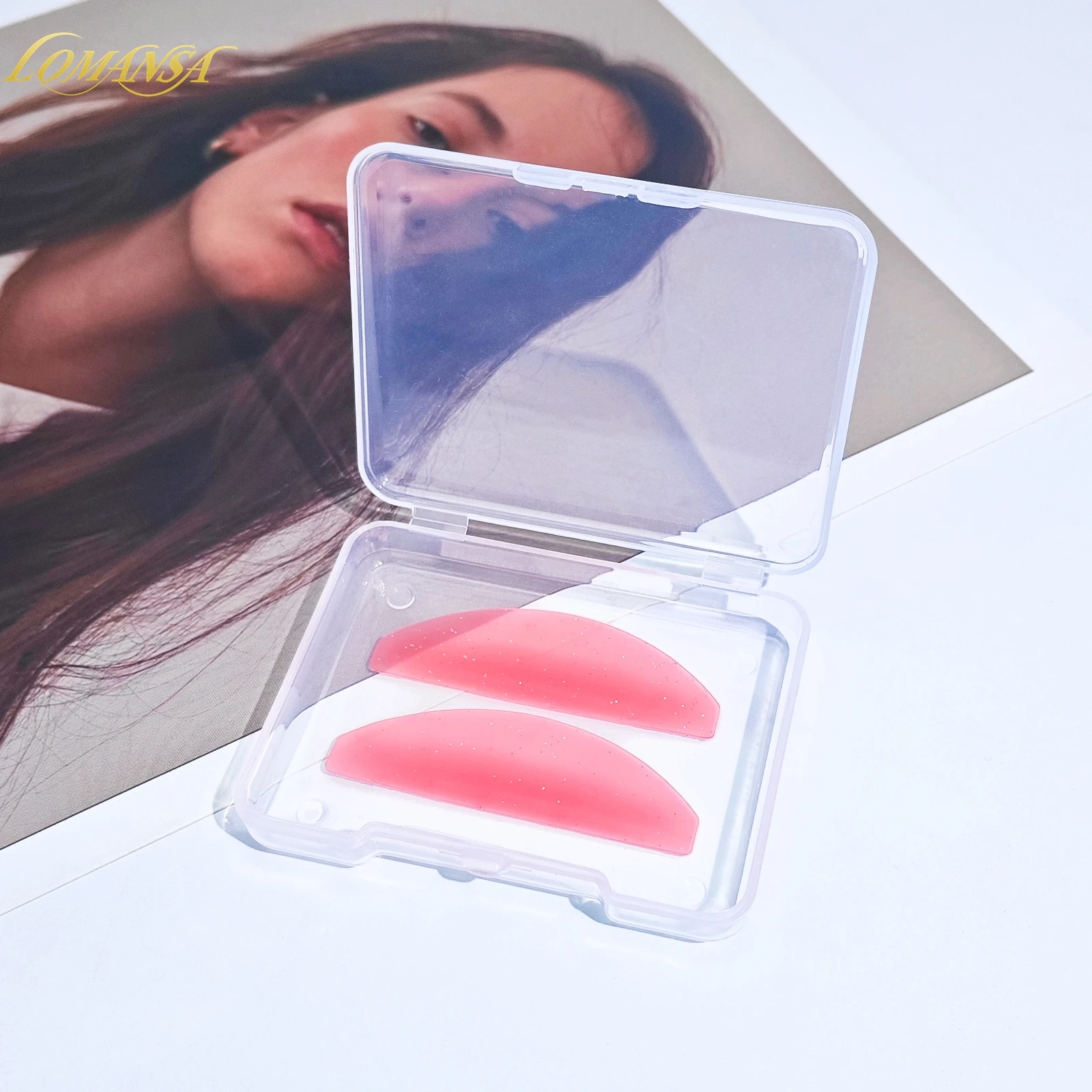 Lomansa 2 Stück Koreanische Wimpernlifting-Pads Flache Silikon-Pads für Dauerwellen-Lotion Nr. 1 Wimpern-Weichmacher-Pads Make-up-Tool – Detail 1
