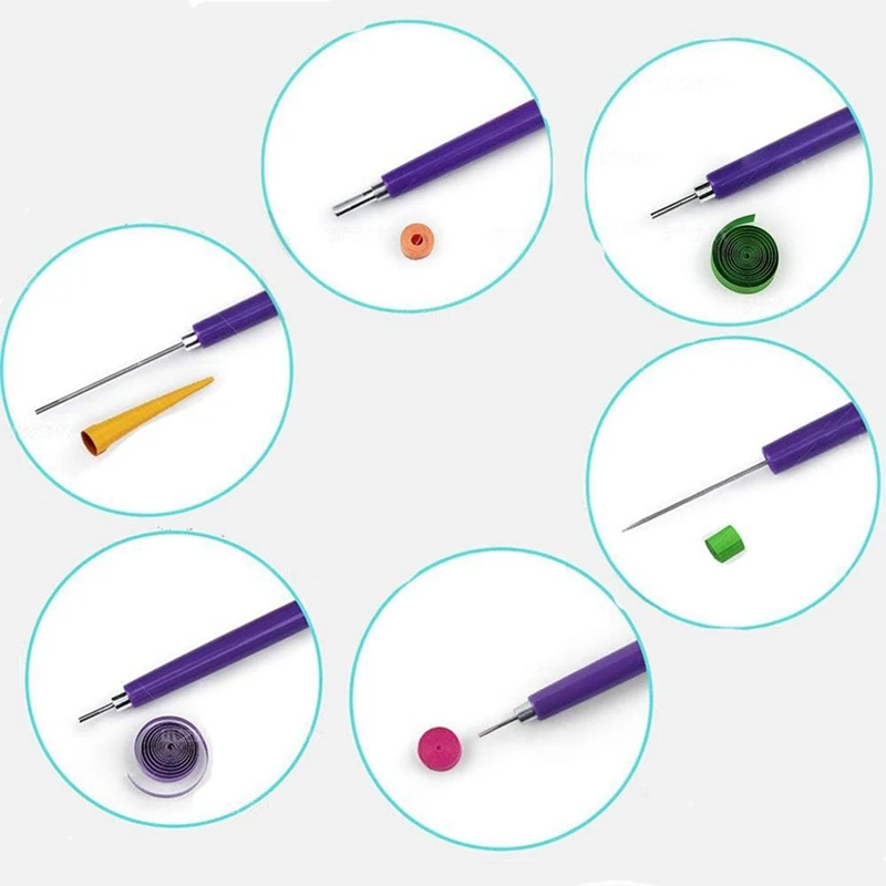 6 Pcs Paper Quilling Tools Slotted Kit Stainless Steel Paper Quilling Pin Tool DIY Paper Card Making Project Tool-AT81
