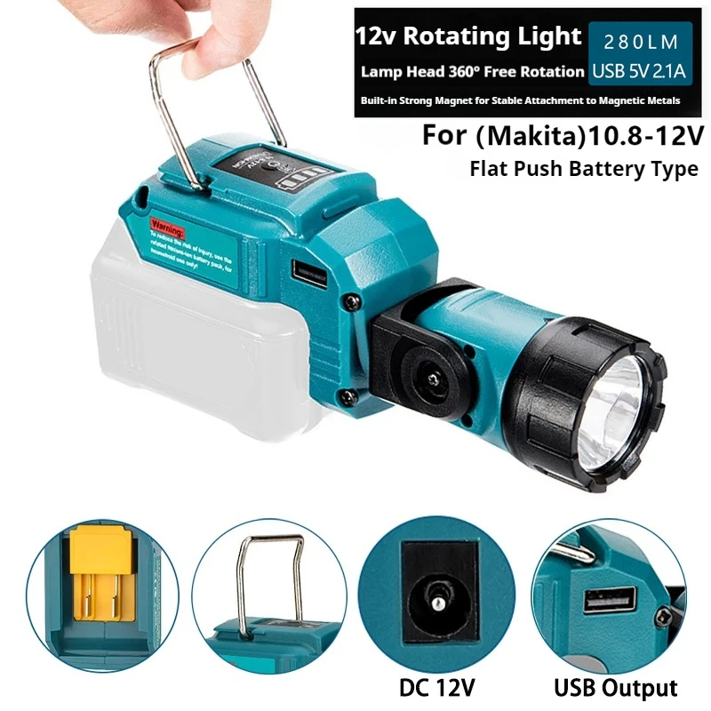 lumiere-rotative-12v-compatible-pour-makita-108v-12v-batterie-au-lithium-de-type-coulissant-dcl510-lampe-de-poche-exterieure-3w