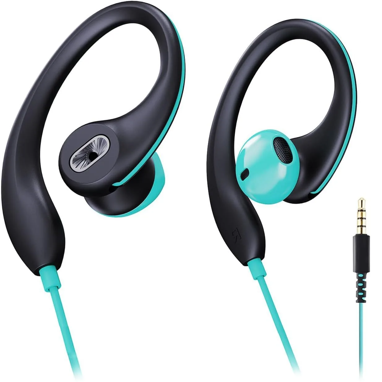 Fashion 3.5mm Ear-Hook Wired Sports Headphones With Mic And Line Control Hifi Stereo For Running Hiking Mobile Phones Computers