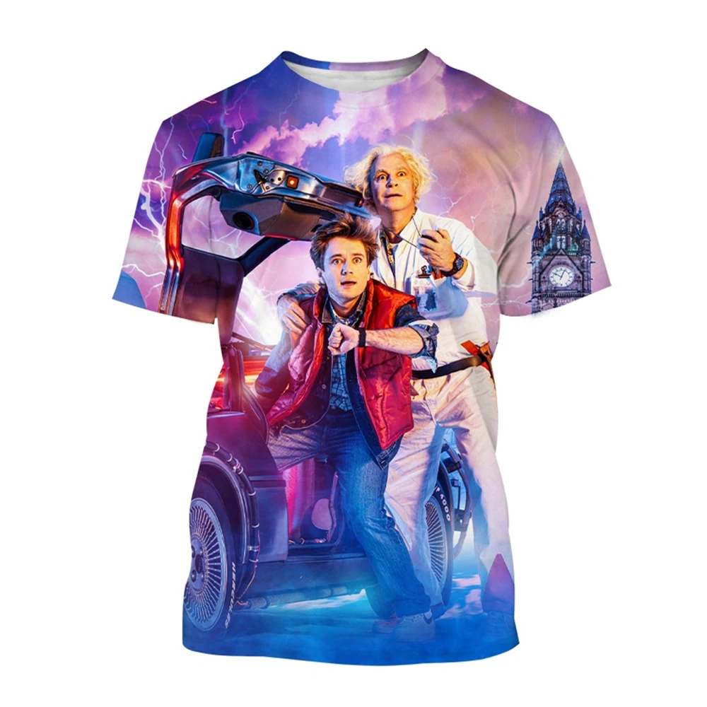 Summer fashion fun movie 3D printing movie print pattern T-shirt casual and comfortable short sleeved top