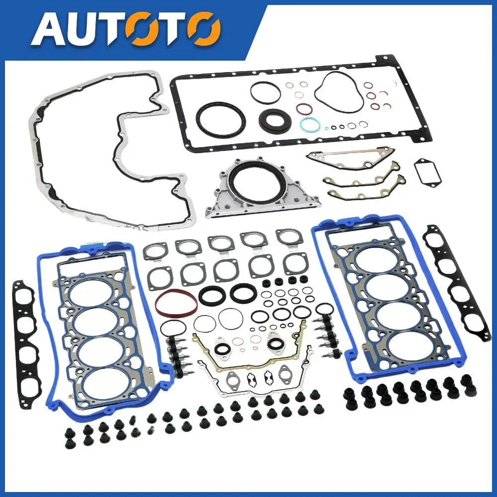 

AUTOTO автомобильный комплект прокладок двигателя, комплект для капитального ремонта, подходит для BMW 750i X5 550i E63 E65 E66 N62B48 4.8L V8, ремонт двигателя автомобиля, запасные части