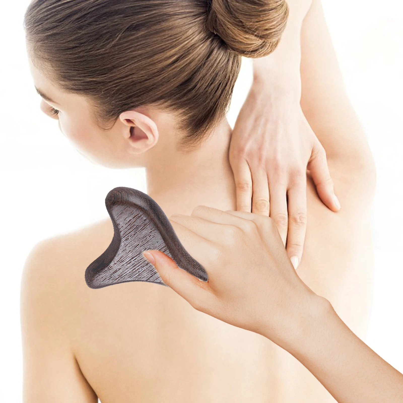 

Wooden Trifurcated Massager Sandalwood Face Neck Shoulder Back Foot Scraper Guasha Board Smooth Multi Functional Gift