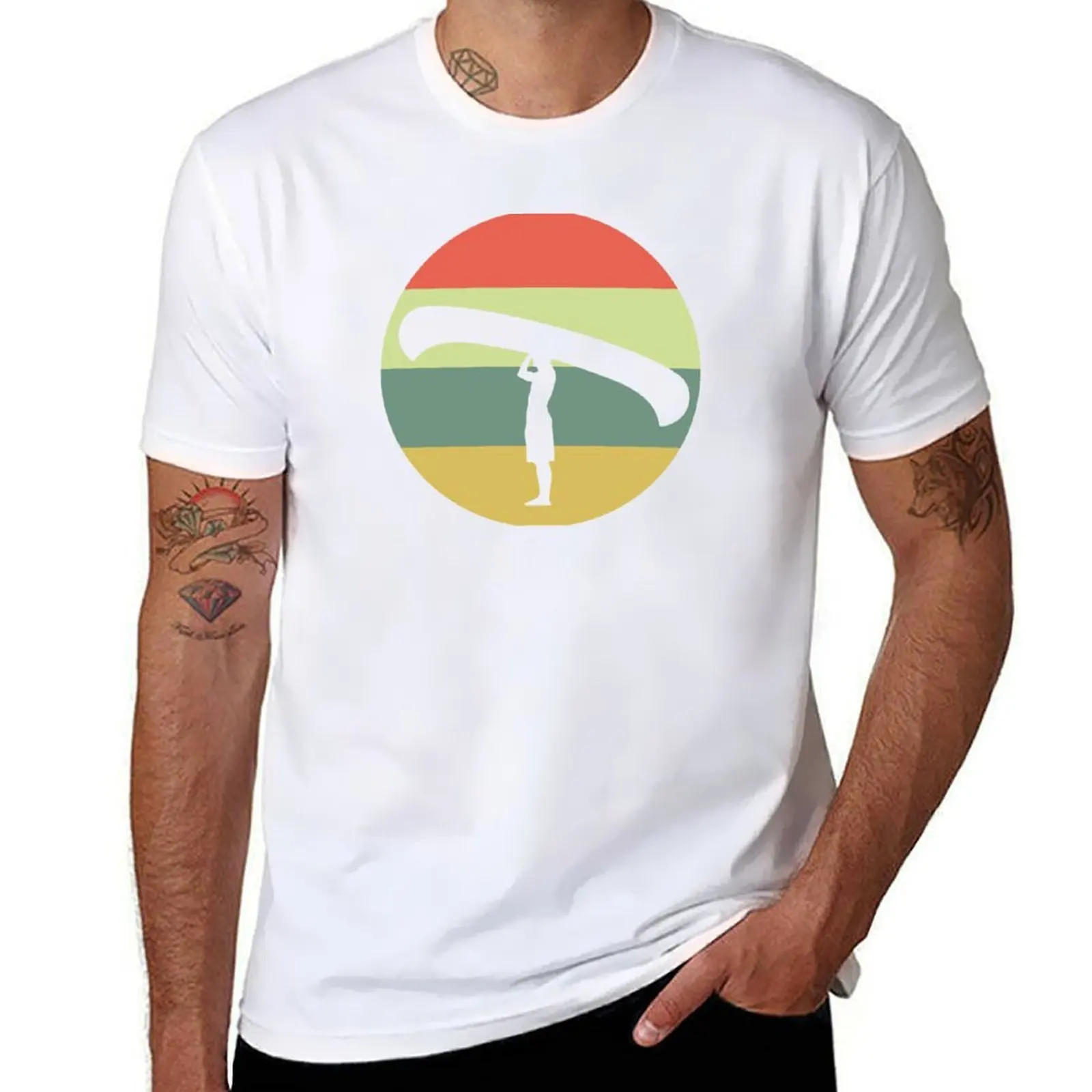 

Canoe Portage Canoeing T-Shirt man t shirts graphic cotton t shirts high quality T-Shirt