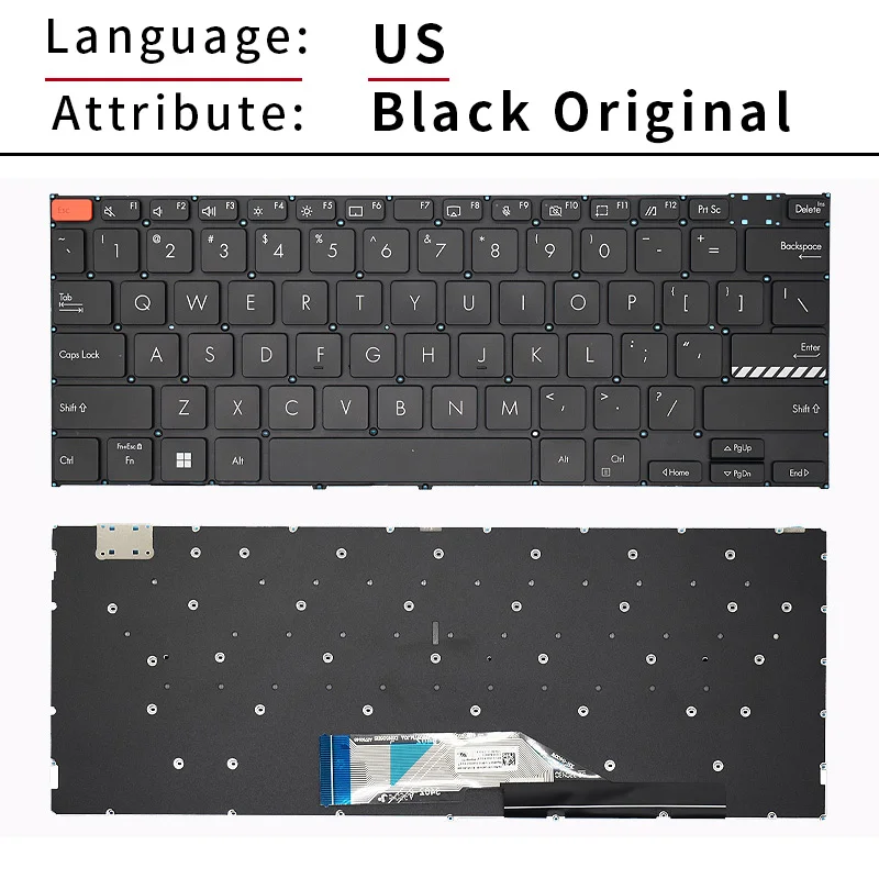Replacement US/RU/UK Russian Laptop Keyboard For ASUS Vivobook S14 Pro14 M3402 X3402 K3402 K3402Z K3402ZA
