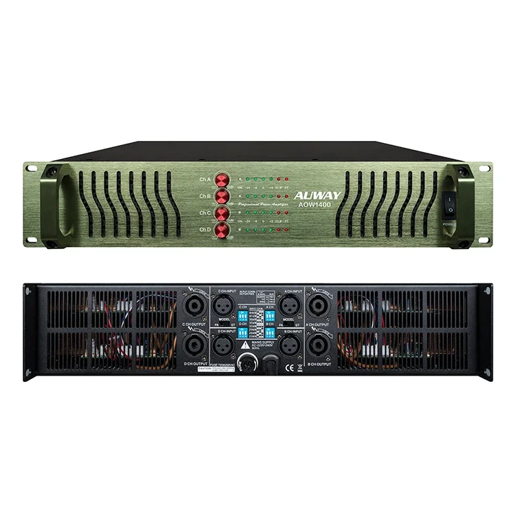 

Auway power amplifier AOW 4 Channel power amplifier 4x1600W in 8ohm factory price