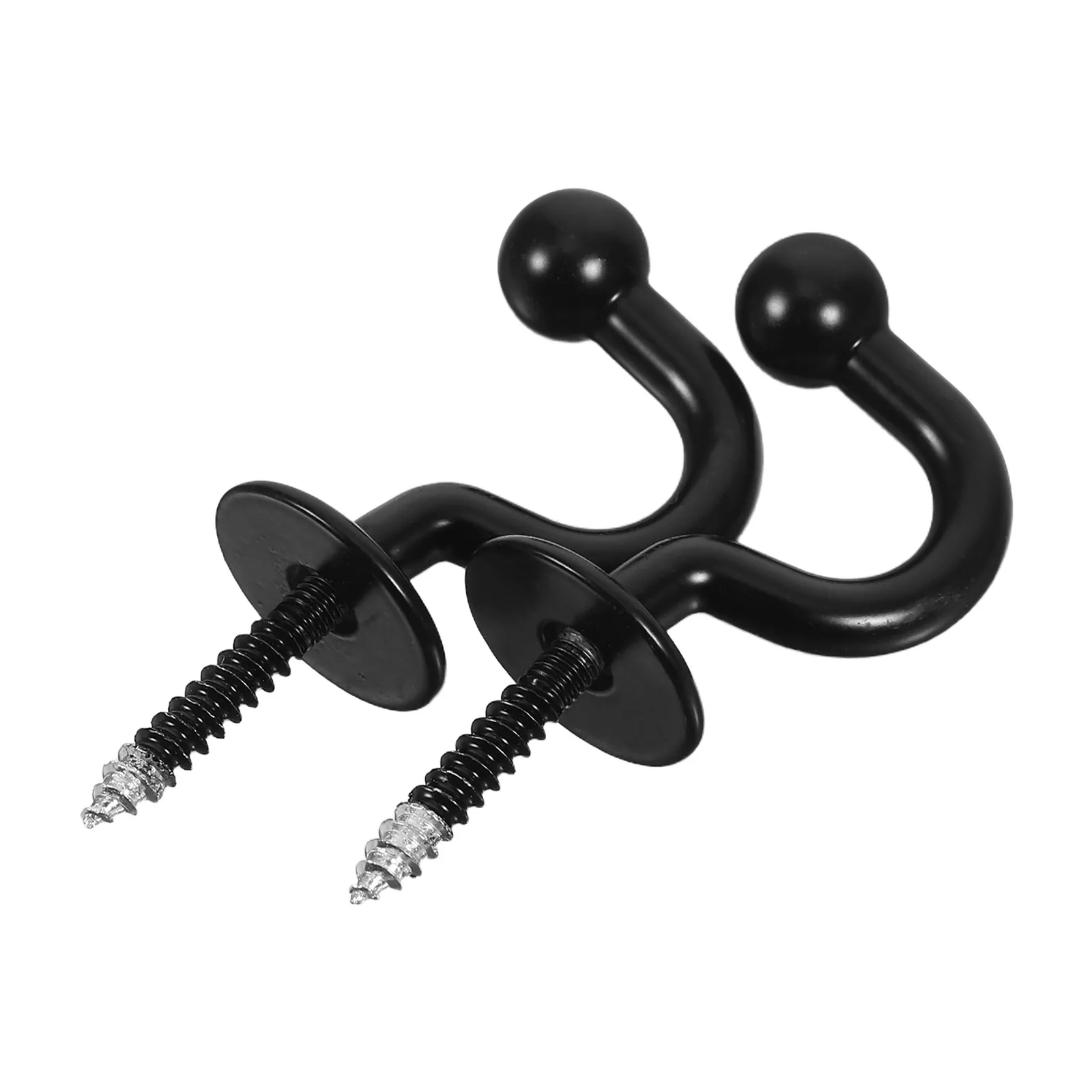 

Kichvoe 2pcs Black Curtain Tiebacks Decorative Wall Mounted Holdbacks Hooks for Drapes