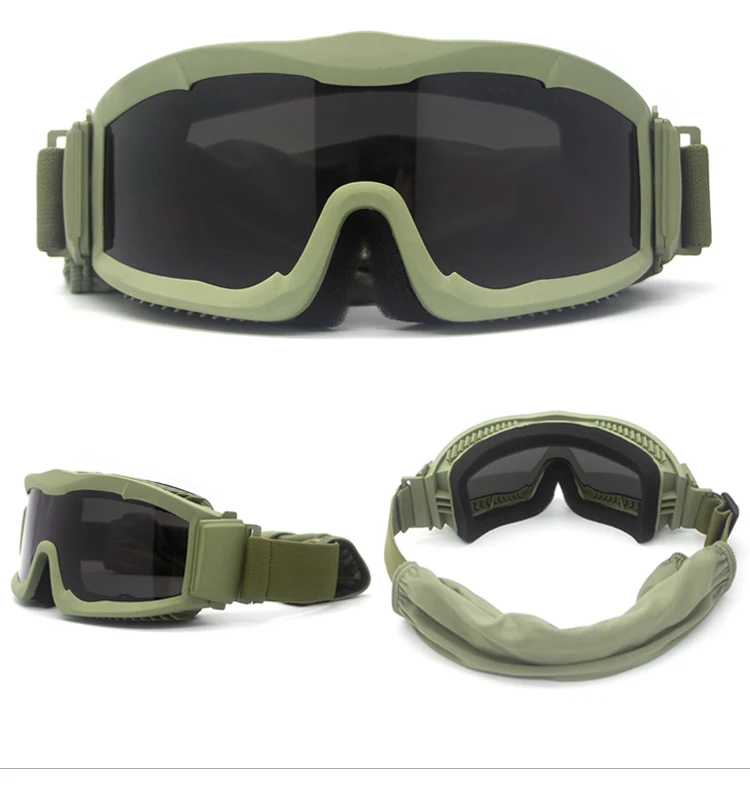 2024 neue Upgrade 3mm Taktische Schutzbrillen Kampf Explosion-proof Gläser Outdoor Jagd Paintball Brillen – Detail 6