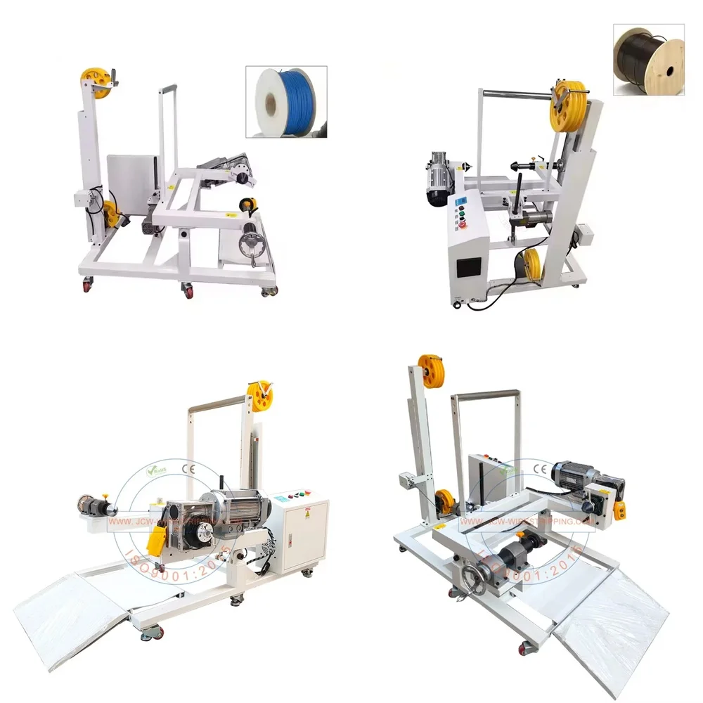 JCW-WP16 for Heavy Cable Reel Machine 300kg Capacity Automatic Wire Feeder Drum Dispenser Respooling Winder for