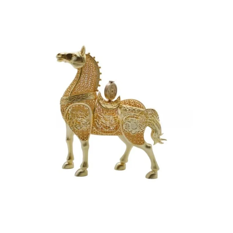 Copper filigree hollow horse ornament, handmade copper filigree horse ornament
