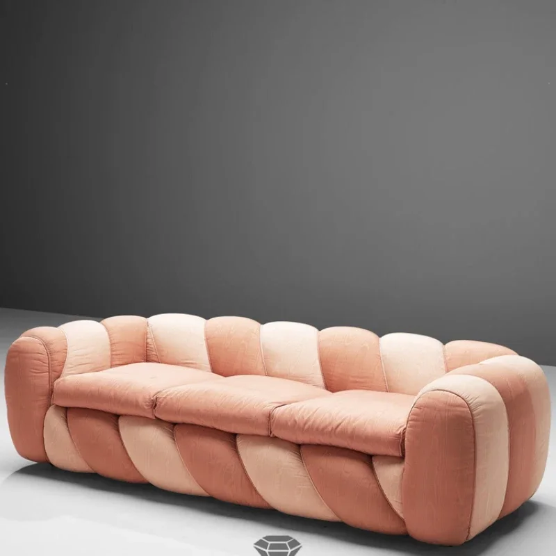 

Cotton Candy Cream Bread Sofa Puff Modern Creative Three-Person Multi-Person Combination Sofa Customization