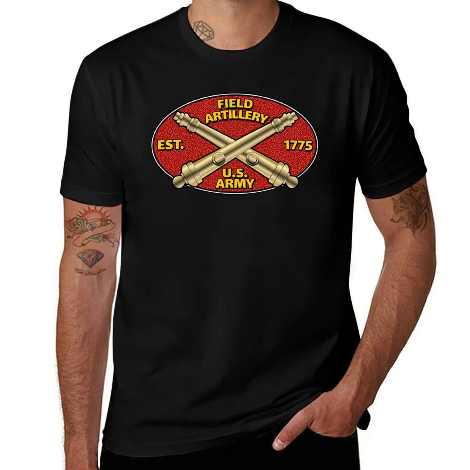 

U.S. FIELD ARTILLERY T-Shirt t shirts for man cotton soft man t shirt heavy cotton T-Shirt