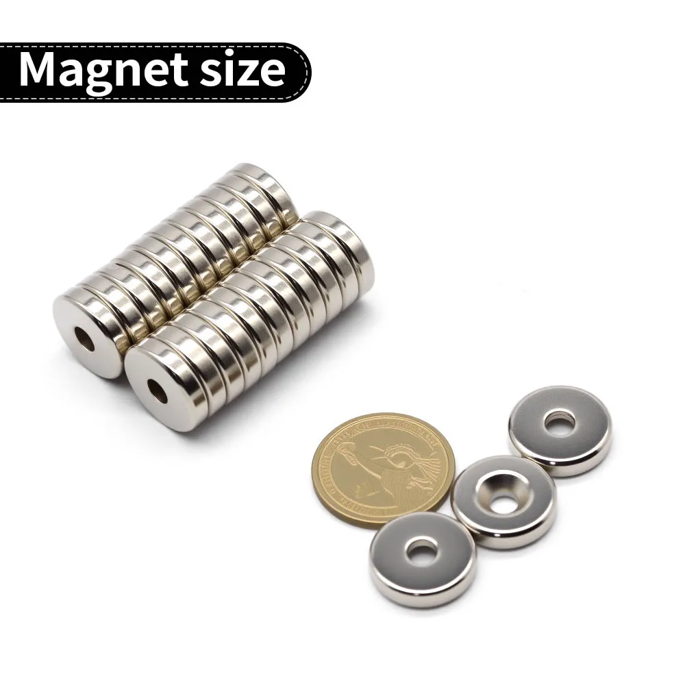 Obrázek 3: 20x5-5mm super silná neodym magnetem N35 ndfeb trvalý magnetický imanes kolo s děr sytý magnety chladnička magnetem