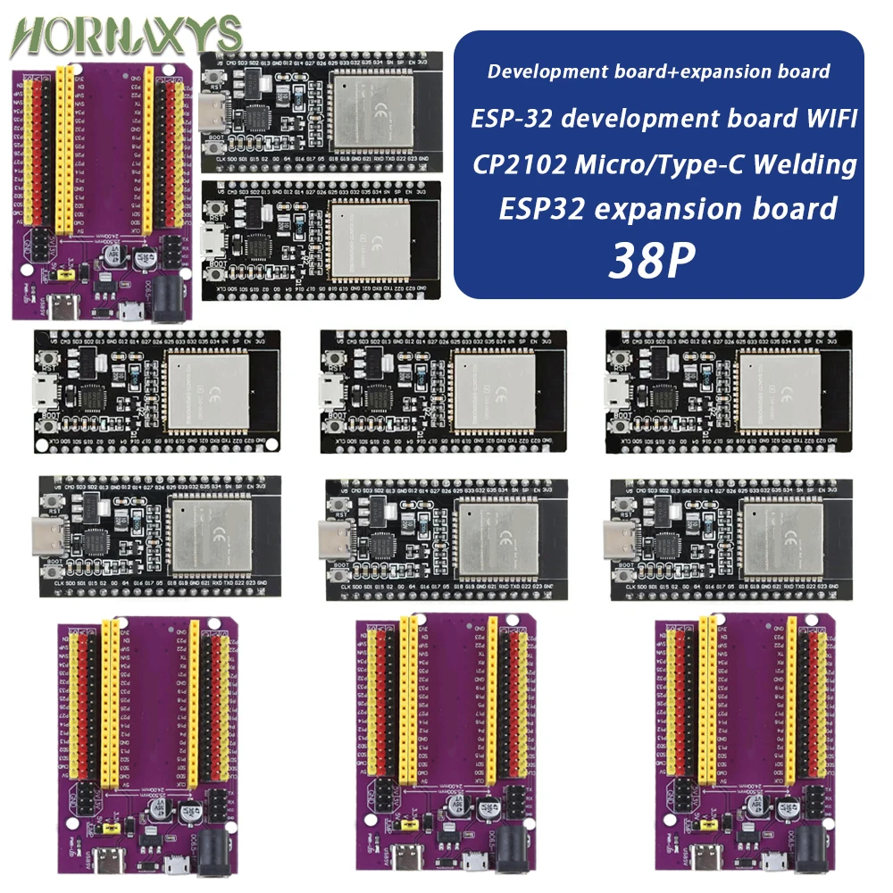 ESP32 Development Board TYPE-C/MICRO USB CP2102 WiFi+Bluetooth Dual Core ESP32-DevKitC-32 ESP-32 Expansion Board 38PINS