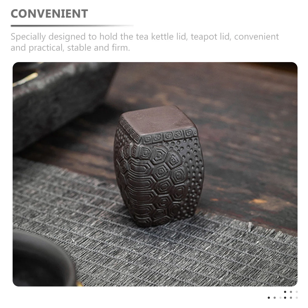 

1pc Purple Clay Teapot Lid Holder Cover Stand Vintage Rack Tea Room Supplies Table Accessories Stable Firm Design Home Office